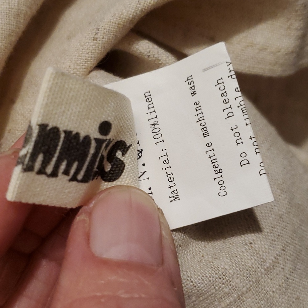 NWOT Mordenmiss 100% Linen Flounced Blouse - Picture 6 of 7